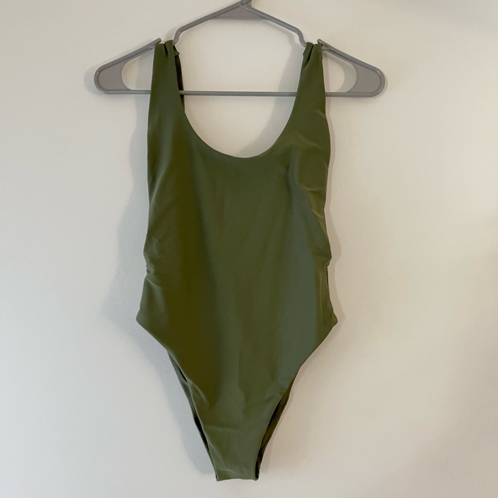 Aerie One Piece Olive Green Swimsuit
